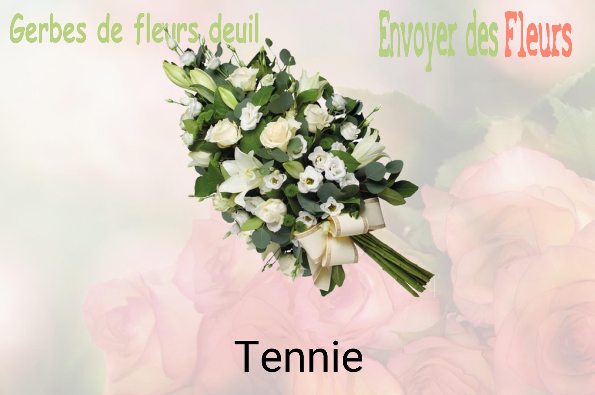 Gerbe de fleurs de deuil livrée à Tennie